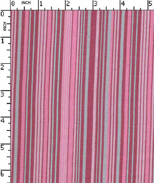 97% Cotton 3% Lycra Yarn Dyed Plain Barcode Stripe Pink/White/Grey   Gsm-126 Mif-1207-Bb
