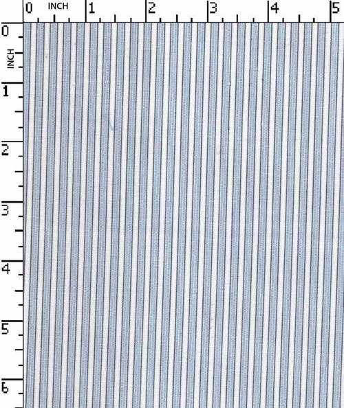 Poly Cotton Yarn Dyed Plain Pin Stripe White/Navy/Blue   Gsm-114 Mif-Lr677-Bb