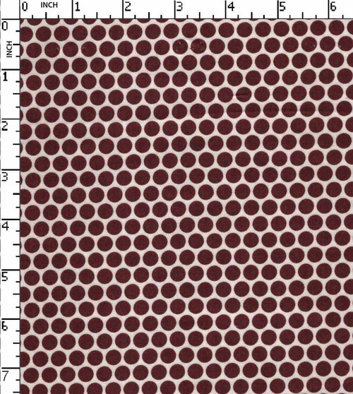 100% Cotton  Printed Satin Dotted Maroon/White   Gsm-115 Mif-2767-Bb