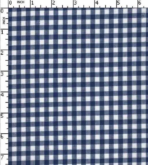 100% Cotton Yarn Dyed Plain Gingham Check Royal Blue/White   Gsm-113 Jec-12887-Bb