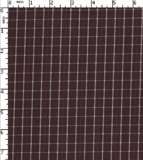 100% Cotton Yarn Dyed Plain Small Check Brown/White/Lurex   Gsm-120 Jec-12702-Bb