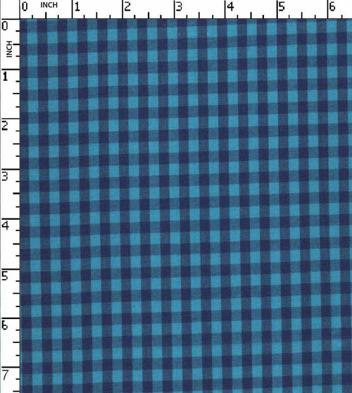 100% Cotton Yarn Dyed Plain Gingham Check Blue/Navy   Gsm-109 Mif-4514-Bb