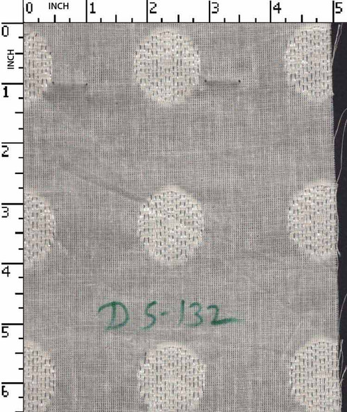 100% Cotton Greige Dobby Circle Cut Butta  Silver Lurex   Gsm-90 Akt-Ds132-Bb