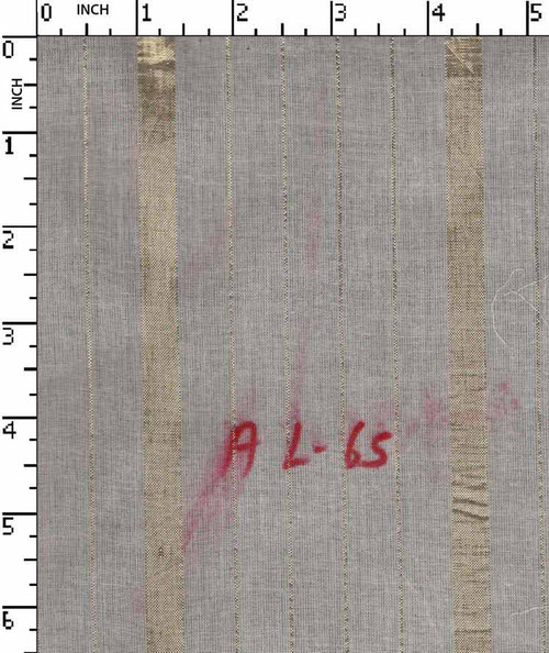 100% Cotton Greige Plain Barcode Stripe Gold Lurex   Gsm-68 Akt-Al65-Bb