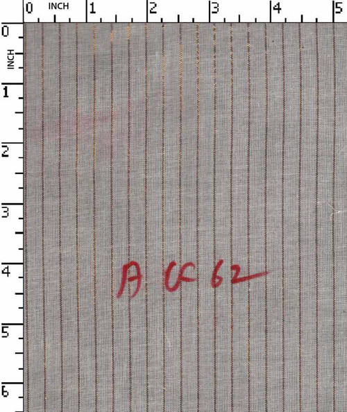 100% Cotton Greige Plain Pin Stripe Gold Lurex   Gsm-69 Akt-Au62-Bb