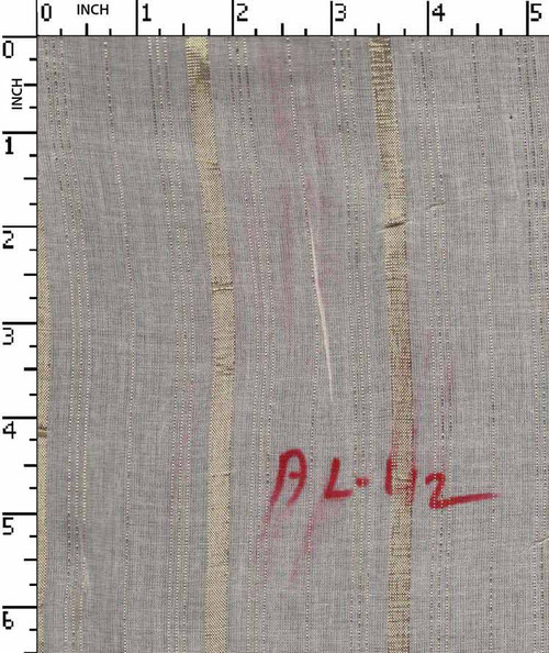 100% Cotton Greige Plain Barcode Stripe Gold Lurex   Gsm-67 Akt-Al42-Bb