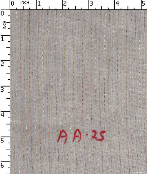 100% Cotton Greige Plain Pin Stripe Gold Lurex/Silver Lurex   Gsm-91 Akt-Aa25-Bb
