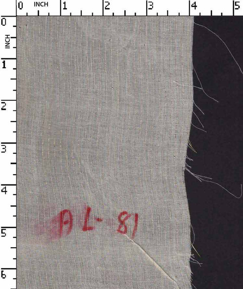 100% Cotton Greige Plain Pin Stripe Gold Lurex   Gsm-70 Akt-Al81-Bb