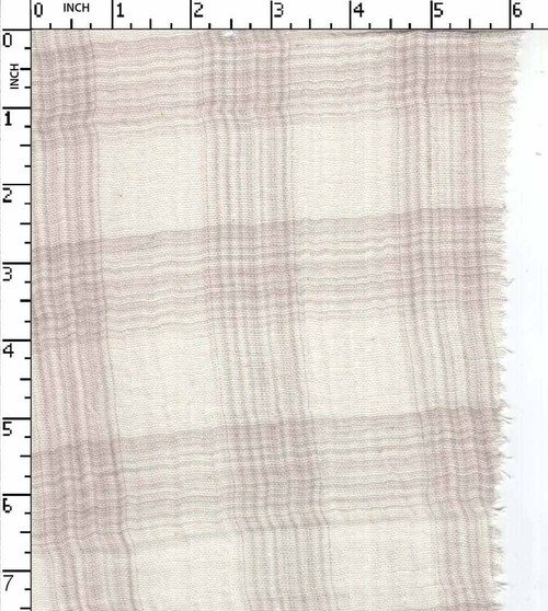 100% Cotton Yarn Dyed Double Cloth Medium Check White/L.Brown   Gsm-110 Sgk-111-Bb