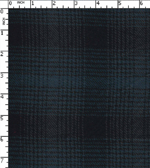 100% Cotton Yarn Dyed Twill Flannel Check Black/Peacock/Grey Brushed  Gsm-261 Mcc-1010-Cb