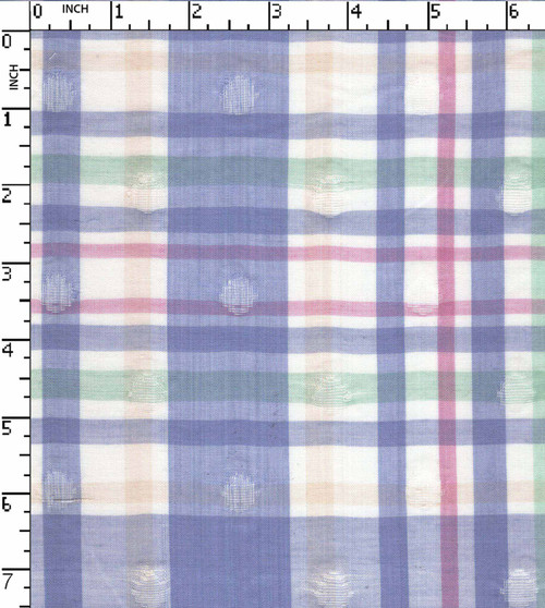 100% Cotton Yarn Dyed Plain Big Check With Butta White/Purple/Sage/Pink  2/120X2/40X60-100X80 Gsm-84 Sgk-4105-Db