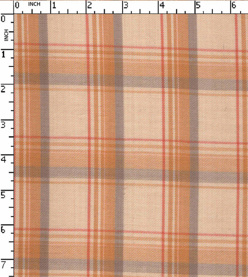 100% Cotton Yarn Dyed Twill Tartan Check Beige/Yellow/Brown/Red  40X40-100X68 Gsm-113 Sgk-3150-Db
