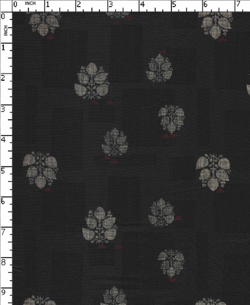 100% Viscose Printed Plain Traditional Slate Grey/Black/Whute/Red  30Sx30-80X64 Gsm-120 Dfd-1017-Db