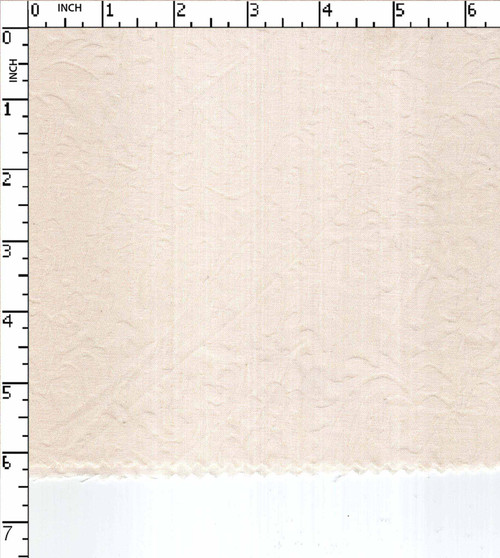 Poly Cotton Greige Jacquard Floral And Leaf  Off White  60X45-180X100 Gsm-117 Dec-6580-Gb