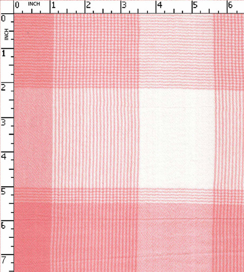100% Cotton Yarn Dyed Plain 5Cm Flannel Checks Ht Pink/White  40Sx40Ht-72X56 Gsm-84 Dec-90-Gb
