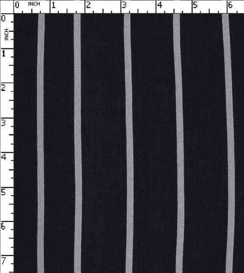 100% Viscose Printed Plain 5Mm Khadi Stripe  Black/White  30Sfx30Sf-56X44 Gsm-112 Dec-De1892-Gb
