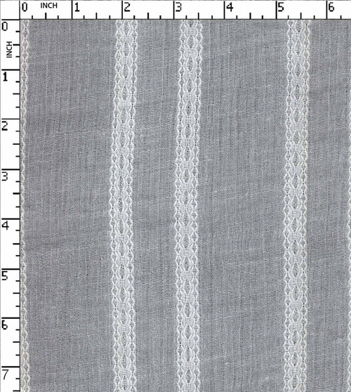 Cotton Rayon Rfd Dobby Leno Stripe With Ht Off White  50+2/40+30-76X42 Gsm-90 Dec-976-Fb