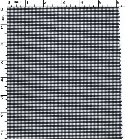 100% Cotton Yarn Dyed Plain Mini Check Navy/White   Gsm-108 Mif-4727-Fb
