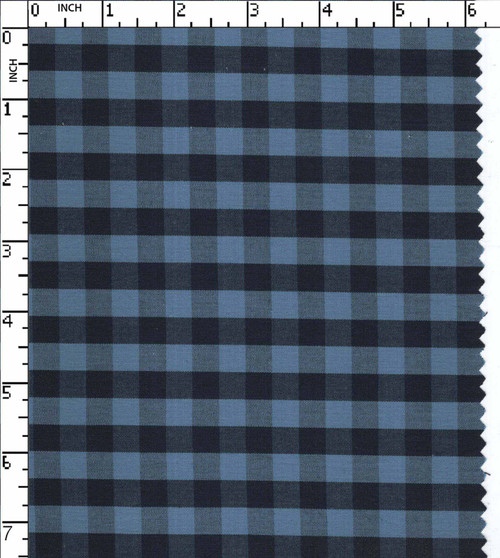 100% Cotton Yarn Dyed Plain Gingham Check Navy/Lt.Blue   Gsm-108 Mif-4729-Fb