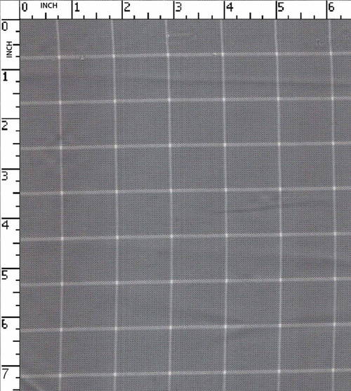 Poly Viscose Yarn Dyed Plain Small Check Grey/White Sheeting  Gsm-187 Mif-540-Fb