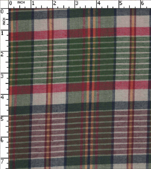 100% Cotton Yarn Dyed Plain Tartan Check Green/Red/Beige/Yellow/Navy   Gsm-99 Mcc-60040-Gb