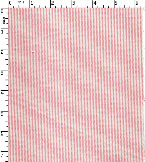 100% Cotton Yarn Dyed Plain  2Mm Stripe Pink/White   Gsm-172 Vec-9004-Gb
