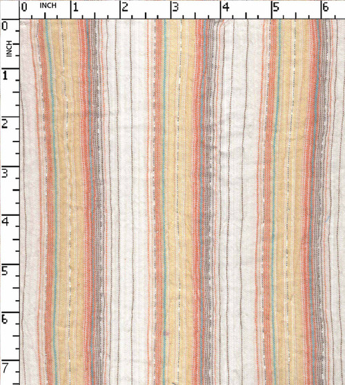 100% Cotton Yarn Dyed Plain  Barcode Stripe With Ht White/Lt.Yellow/Orange/Silver Lurex  40X40-64X56 Gsm-89 Vec-8977-Gb