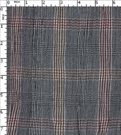 Viscose Cotton Yarn Dyed Houndstooth Check With Ht Black/White/Brown  2/40X30-56X50 Gsm-147 Vec-7914-Gb