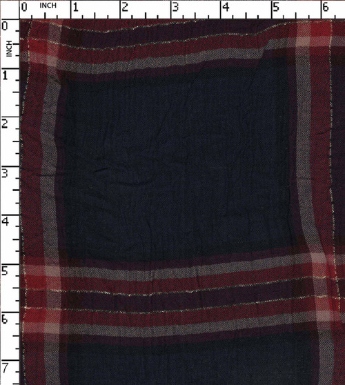 100% Viscose Yarn Dyed Plain Big Check With Ht Navy/Maroon/Red/Brown/Gold Lurex  30X30-76X68 Gsm-133 Vec-540-Gb