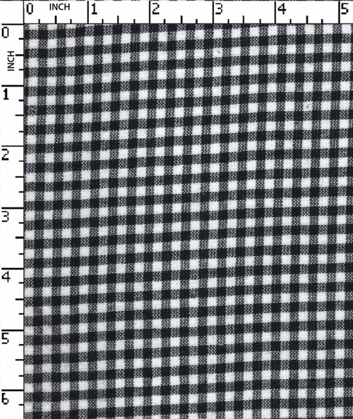 100% Cotton Yarn Dyed Plain Gingham Check Black/White   Gsm-127 Vec-3206-Gb
