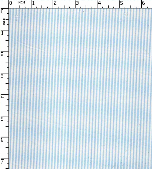 100% Cotton Yarn Dyed Plain 2Mm Stripe Sky Blue/White   Gsm-102 Jec-6015-Gb