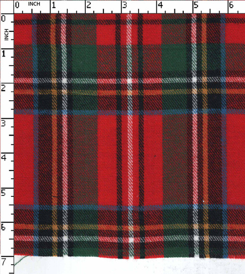 100% Cotton Yarn Dyed Twill Tartan Check Red/Green/Black/White/Yellow/Blue Brushed  Gsm-184 Mif-15704-Gb