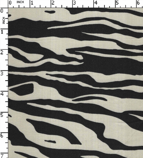 100% Rayon Printed Plain Zebra Black/Grey  30X30-80X60Width-54 Gsm-124 Kei-21838-Ib