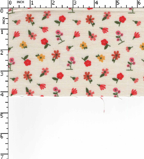 Rayon Flex Printed Plain Floral Beige/Red/Pink/Yelloe/Green/Orange  30X30 W-58 Gsm-123 Wed-656999-Ib