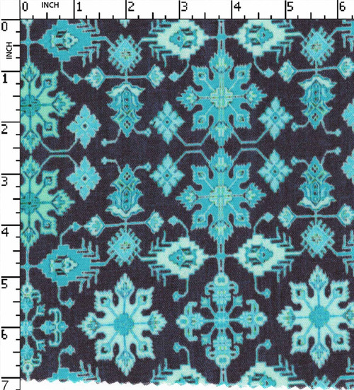 100% Rayon Printed Plain Traditional Blue/White/Grey  30X30 W-54 Gsm-123 Wed-6762-Ib