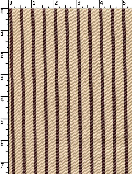 100% Cotton Yarn Dyed Twill Stripe Beige/Coffee  30'S X 30'S - 96 X 80 Psw-Pssh2522