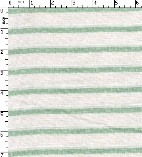 100% Cotton Yarn Dyed Double Cloth Horizontal Stripe With Check White/Sage Green  30X30-88X80 W-56 Gsm-134 Dec-596-Jb
