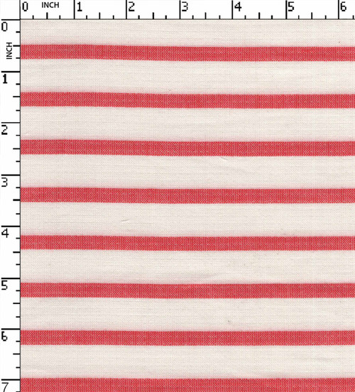 100% Cotton Yarn Dyed Double Cloth Horizontal Stripe White/Red  50X30-112X110 W-57 Gsm-137 Dec-1721-Jb