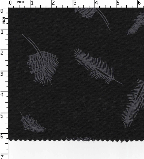 100% Cotton Printed Plain Leaf Black/Grey   W-56 Gsm-161 Aka-5975-Kb