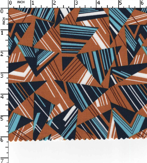 100% Cotton Printed Plain Abstract Brown/Navy/Blue/White  40X40-126X68 W-58 Gsm-122 Aka-3744-Kb