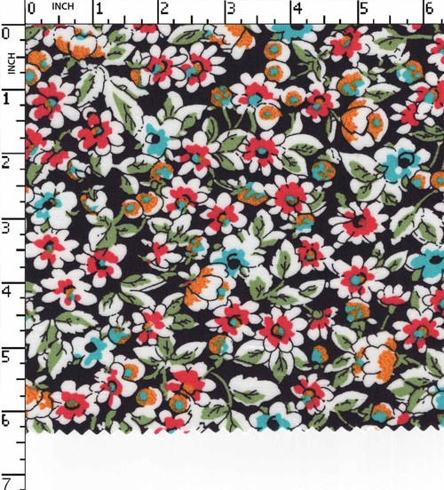 100% Cotton Printed Plain Floral White/Red/Green/Orange/Burgundy  40X40-130X70 W-58 Gsm-130 Aka-3572-Kb