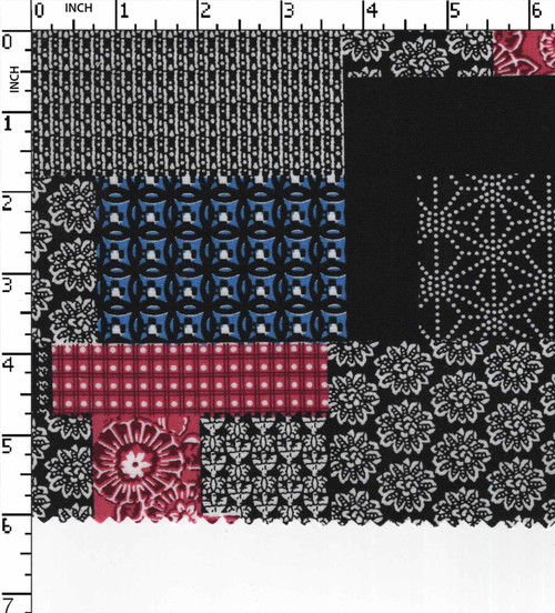 100% Cotton Printed Plain Traditional Black/White/Pink/Blue  40X40-126X68 W-58 Gsm-122 Aka-1704-Kb