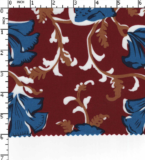 100% Cotton Printed Plain Floral Red/Blue/Brown/White  40X40-126X68 W-58 Gsm-122 Aka-691-Kb