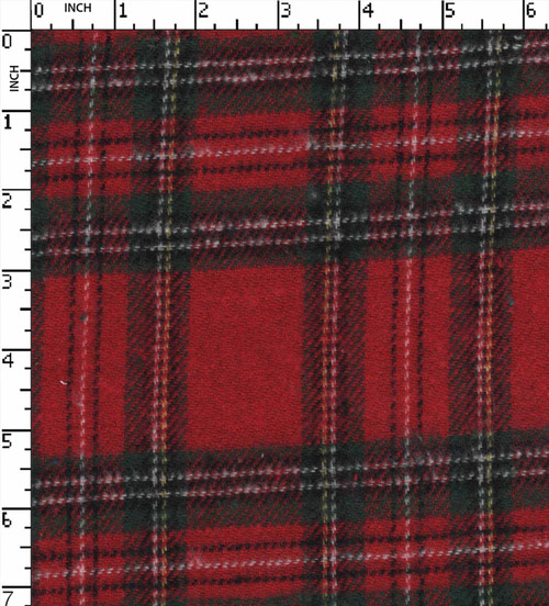 Cotton Polyester Yarn Dyed Twill Tartan Check Red/Green/Black/White Brushed Recycled W-56 Gsm-210 Jec-1211-Kb