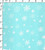 100% Rayon Printed Plain Snowflake Skyblue/White  30X30-80X60Width-54 Gsm-125 Kei-Wp33-Ib