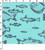 97% Cotton 3% Lycra Printed Plain Fish Mint/Navy   W-56 Gsm-123 Aka-5453-Kb