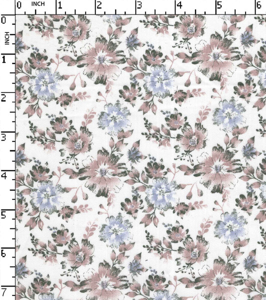 100% Cotton Printed Satin Flower