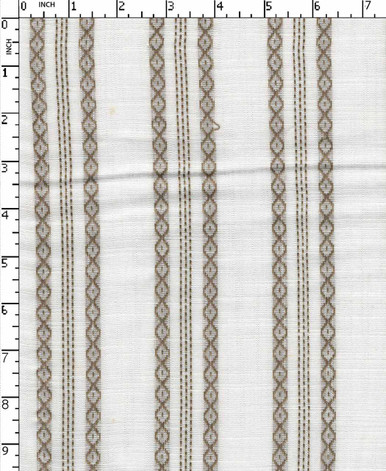 100% Rayon Yarn Dyed Dobby Design Stripe Sand/White Two Way
