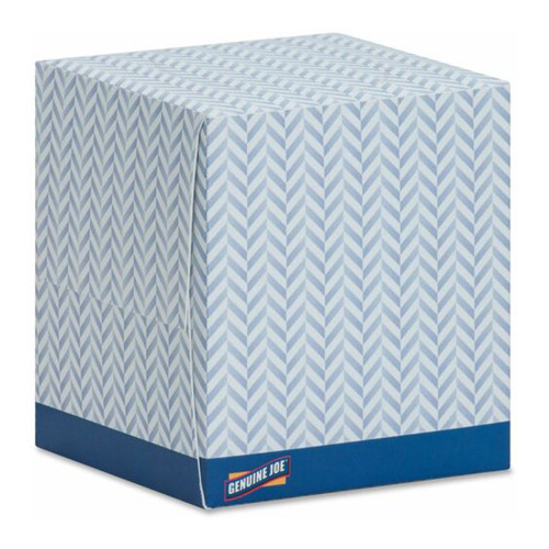 Cube Box Facial Tissue, 2-Ply (85/Box, 36 Boxes/Pack) | Genuine Joe