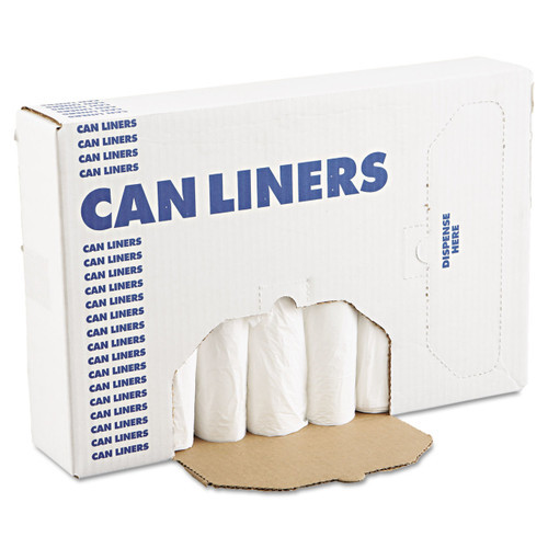 16 Gallon Can Liners, 24" x 32", .4 Mil, Low-Density, Extra Heavy Duty, White, (500/Case) | Boardwalk